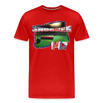 SNOOKER 147 - Männer Premium Bio T-Shirt - Rot - Vorne - Damien (186cm)