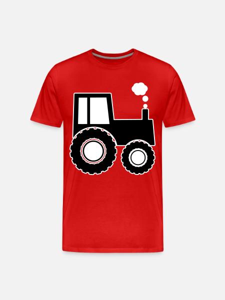 Traktor - Männer Premium Bio T-Shirt - Rot