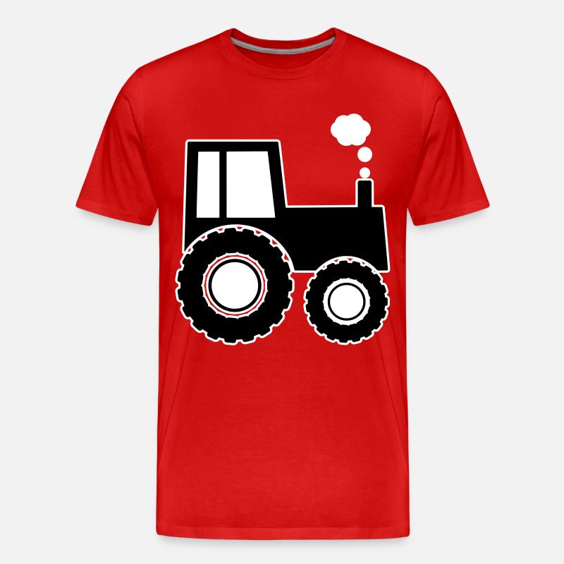 Traktor - Männer Premium Bio T-Shirt - Rot