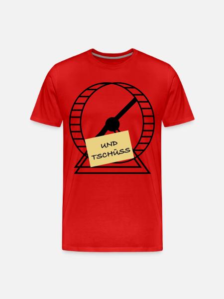 Und Tschüss - Männer Premium Bio T-Shirt - Rot