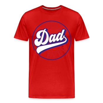 Best Dad Ever | Farben änderbar - Männer Premium Bio T-Shirt - Rot - Vorne - Damien (186cm)