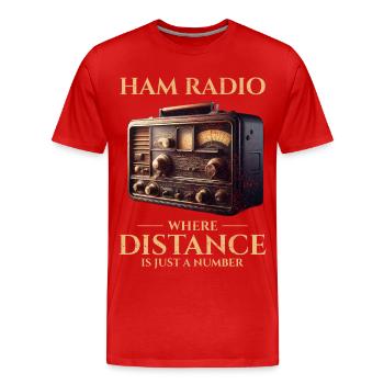 Vintage-Amateurfunker - Männer Premium Bio T-Shirt - Rot - Vorne - Damien (186cm)