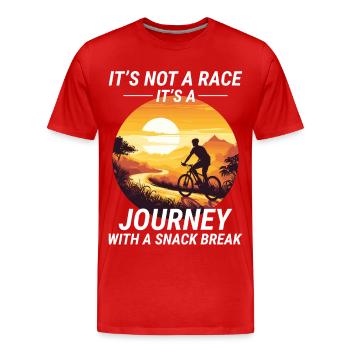 Sunset Trail Ride Bike Rider Off-road Cycling - Men's Premium Organic T-Shirt - red - Front - Damien (186cm)