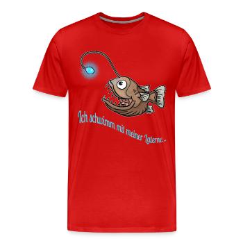 Anglerfisch - Männer Premium Bio T-Shirt - Rot - Vorne - Damien (186cm)