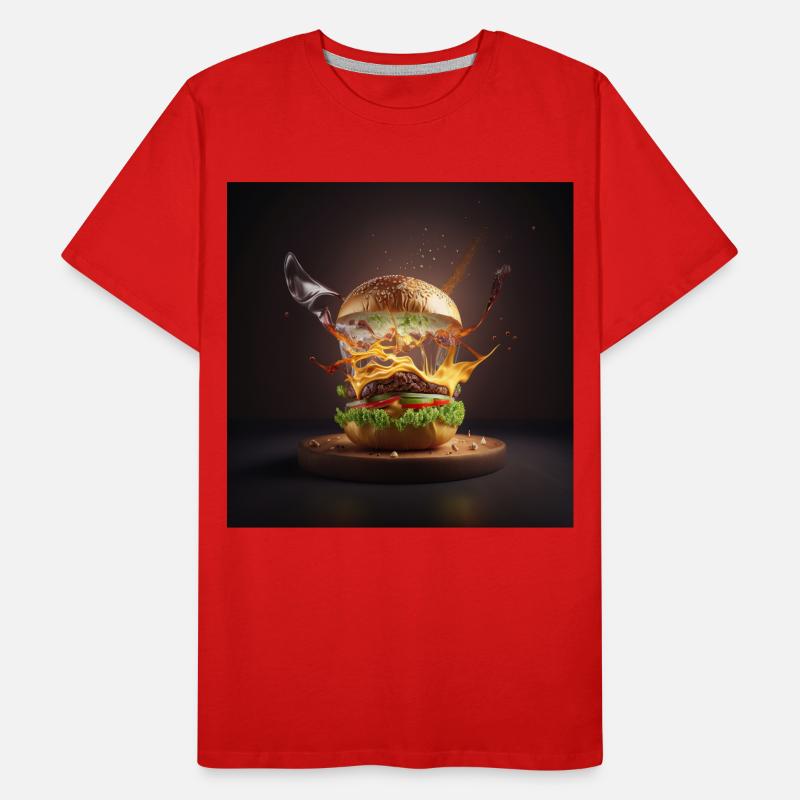 Burger Explosion - aussi juteux que possible T-shirt bio Premium Homme