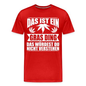 Weed Joint Gras Amsterdam Hanf Cannabis Kiffen - Männer Premium Bio T-Shirt - Rot - Vorne - Damien (186cm)