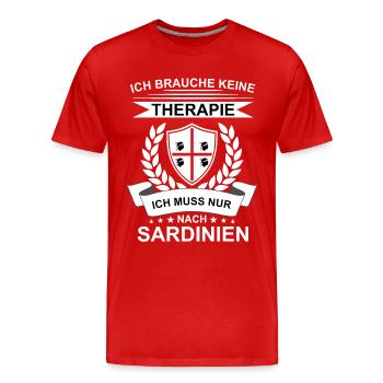 Sardinia Flag Sardinian Flag No Therapy - Men's Premium Organic T-Shirt - red - Front - Damien (186cm)