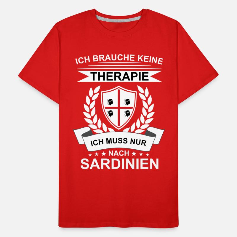 Sardaigne Drapeau Sardaigne Drapeau Sarde Pas de thérapie T-shirt bio Premium Homme