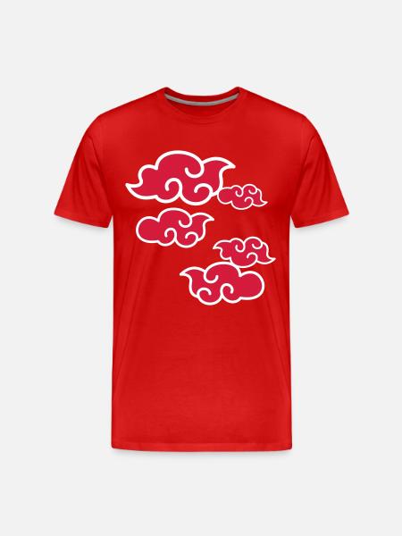 Clouds - Men's Premium Organic T-Shirt - red