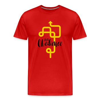 Rally Obedience - Männer Premium Bio T-Shirt - Rot - Vorne - Damien (186cm)