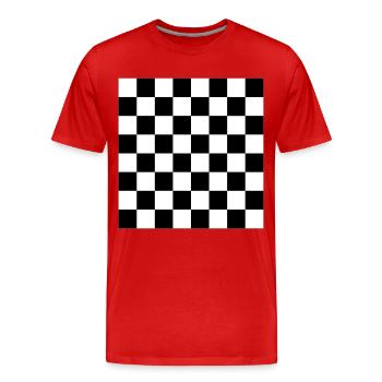 Jeu d’échecs - Vector Design - T-shirt bio Premium Homme - rouge - Devant - Damien (186cm)