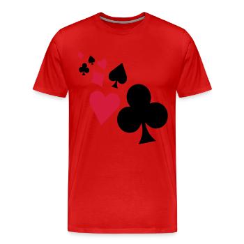 pokers - T-shirt bio Premium Homme - rouge - Devant - Damien (186cm)