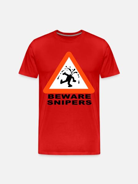 Beware Snipers - Men's Premium Organic T-Shirt - red