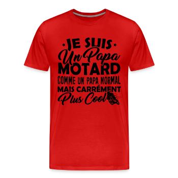 Radfahrer-T-Shirt - sehr cooler Radfahrer-Vati - Männer Premium Bio T-Shirt - Rot - Vorne - Damien (186cm)