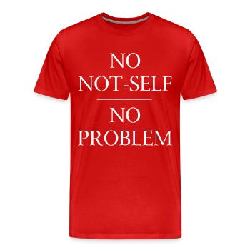 No Not-Self No Problem - Human Design - Männer Premium Bio T-Shirt - Rot - Vorne - Damien (186cm)