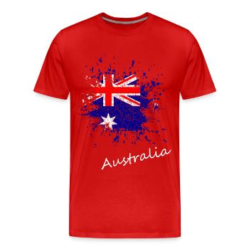 Australien - Männer Premium Bio T-Shirt - Rot - Vorne - Damien (186cm)