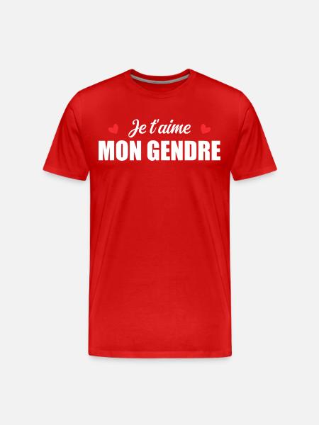 Je t'aime mon gendre - T-shirt bio Premium Homme - rouge