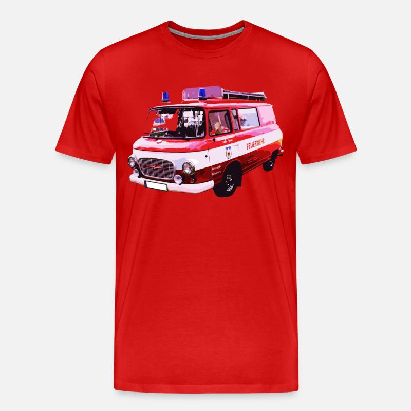 Barkas B1000 Feuerwehr - Männer Premium Bio T-Shirt - Rot