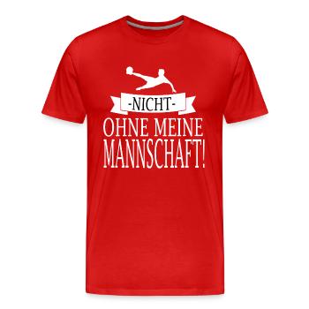 Fußball - Männer Premium Bio T-Shirt - Rot - Vorne - Damien (186cm)