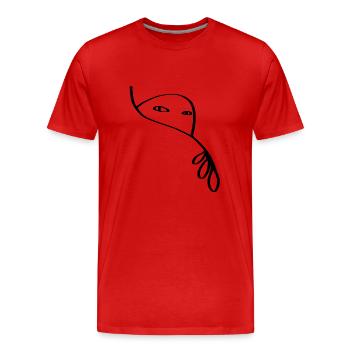 Callo - T-shirt bio Premium Homme - rouge - Devant - Damien (186cm)