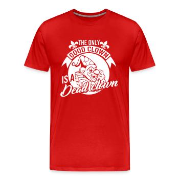 Halloween - Halloween Shirt - Zombie - Effrayant - T-shirt bio Premium Homme - rouge - Devant - Damien (186cm)