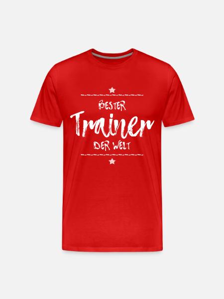 BESTER TRAINER DER WELT - Männer Premium Bio T-Shirt - Rot