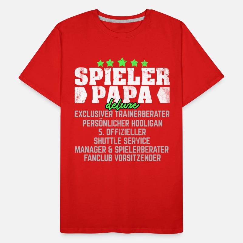 SPIELER PAPA LUSTIGER SPRUCH GESCHENK Männer Premium Bio T-Shirt