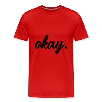 Cool design correct - T-shirt bio Premium Homme - rouge - Devant - Damien (186cm)