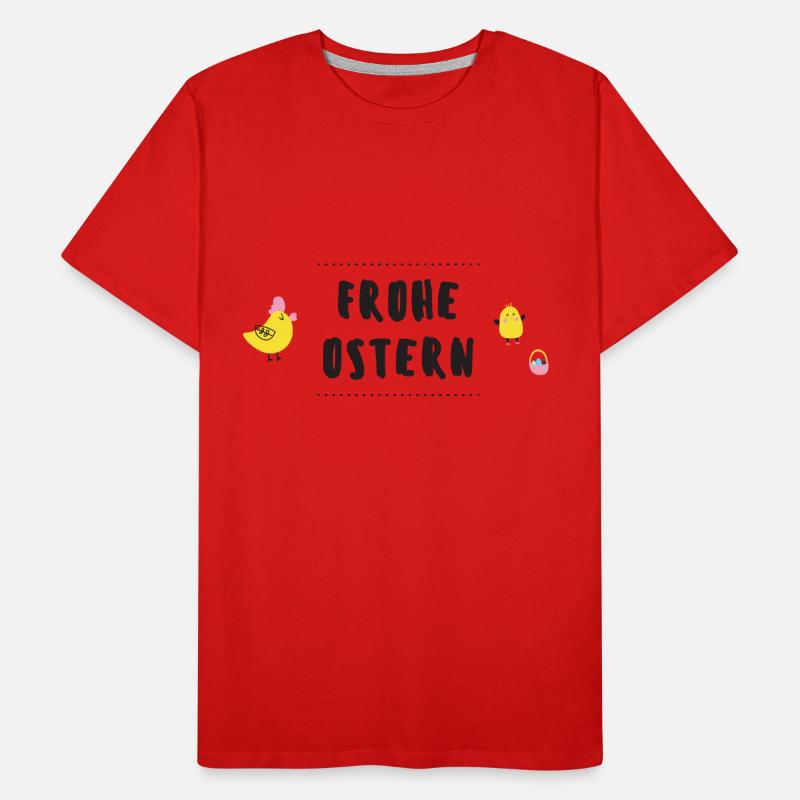 Frohe Ostern Männer Premium Bio T-Shirt