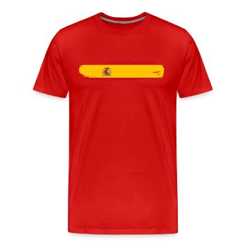 Espagne - T-shirt bio Premium Homme - rouge - Devant - Damien (186cm)