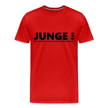 Junge! Provokativ Spruch Text Geschenk Idee - Männer Premium Bio T-Shirt - Rot - Vorne - Damien (186cm)
