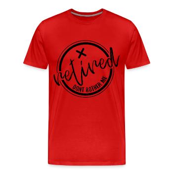 pension - Men's Premium Organic T-Shirt - red - Front - Damien (186cm)