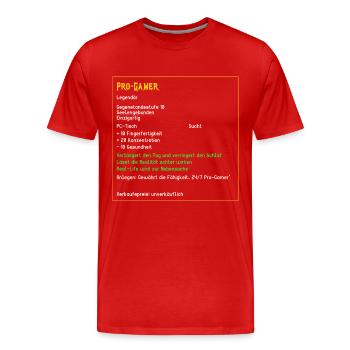 Legendärer Pro Gamer Legendär Held PC Zocken Gamer - Männer Premium Bio T-Shirt - Rot - Vorne - Damien (186cm)
