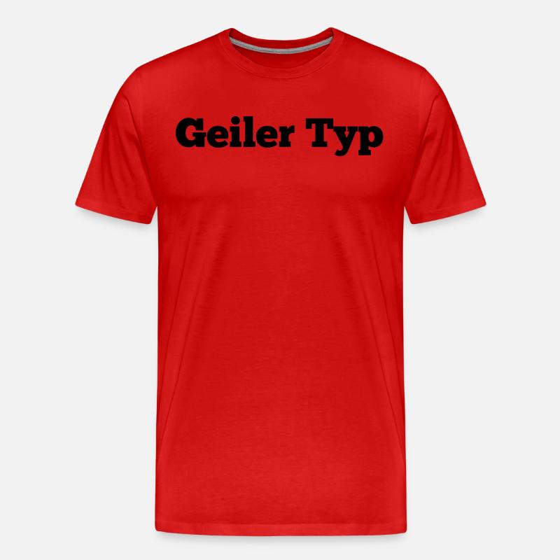 Geiler Typ - Männer Premium Bio T-Shirt - Rot
