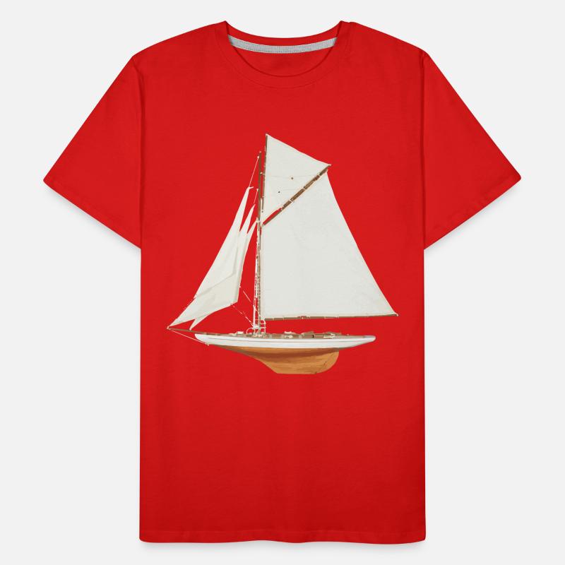 Segelboot Männer Premium Bio T-Shirt