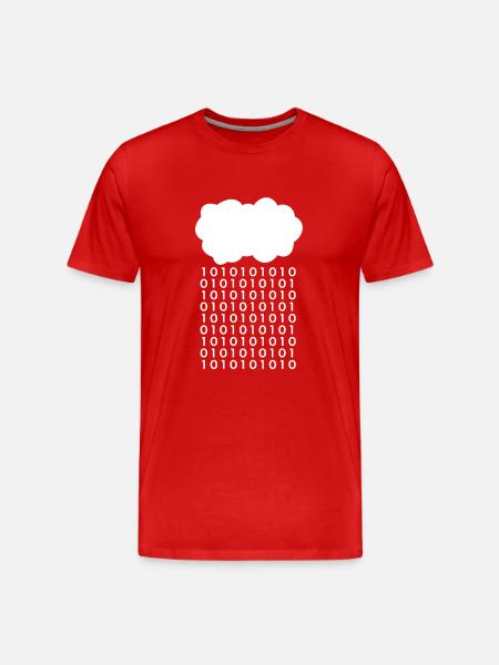 Bit cloud cloud informaticien - T-shirt bio Premium Homme - rouge