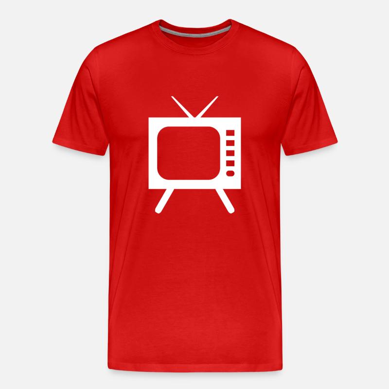 Fernseher TV - Männer Premium Bio T-Shirt - Rot