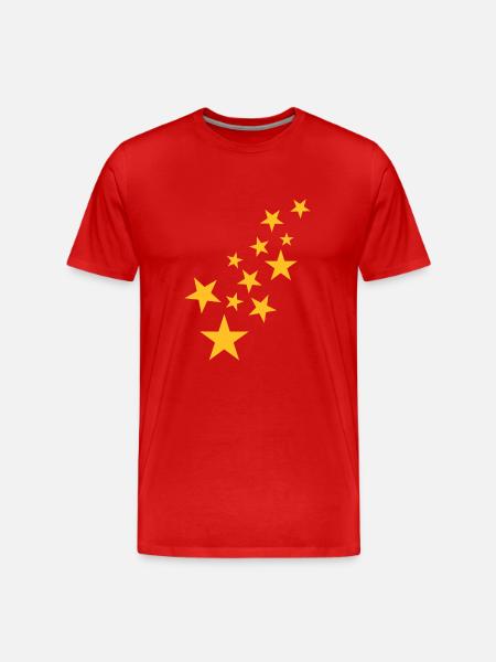 Star symbol asterisk pattern - Men's Premium Organic T-Shirt - red