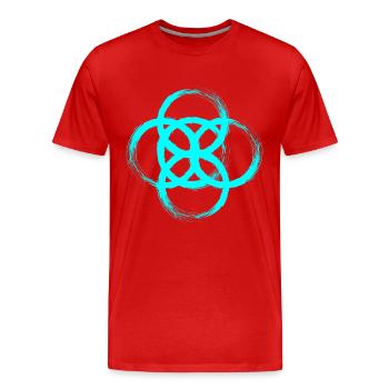 Roue de l'être symbole celtique - T-shirt bio Premium Homme - rouge - Devant - Damien (186cm)