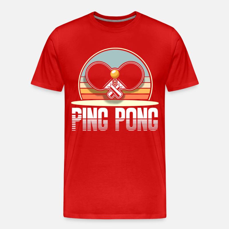 Ping-pong Tennis de Table - T-shirt bio Premium Homme - rouge
