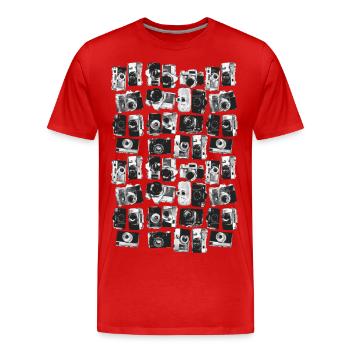 caméras classiques - T-shirt bio Premium Homme - rouge - Devant - Damien (186cm)