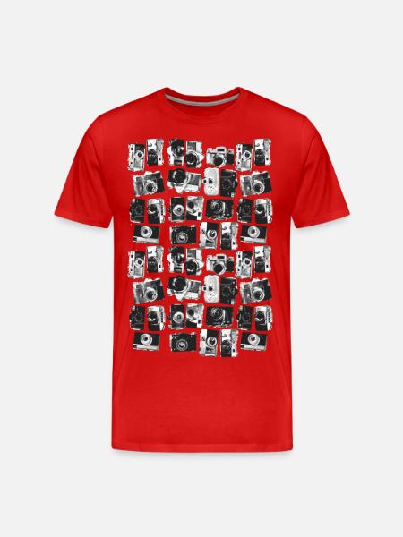 classic cameras - Men's Premium Organic T-Shirt - red