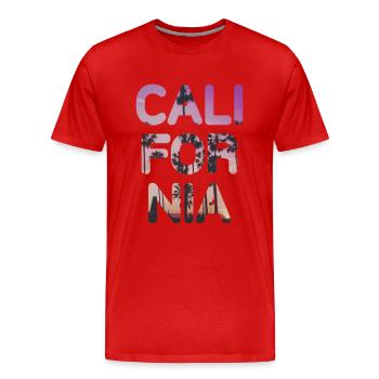 Californie - T-shirt bio Premium Homme - rouge - Devant - Damien (186cm)