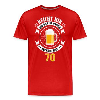 70. Geburtstag Mann 70 Jahre Geschenk - Männer Premium Bio T-Shirt - Rot - Vorne - Damien (186cm)