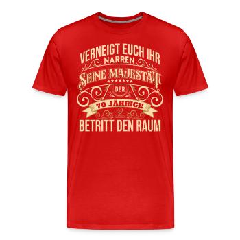 70. Geburtstag Mann 70 Jahre Geschenk - Männer Premium Bio T-Shirt - Rot - Vorne - Damien (186cm)