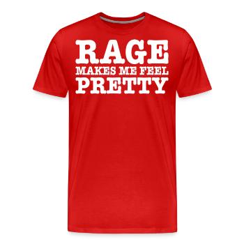 Rage Makes Me Feel Pretty, Humor Saying, Sarcastic - T-shirt bio Premium Homme - rouge - Devant - Damien (186cm)