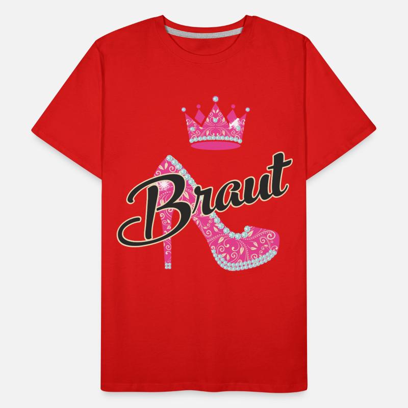 JGA - Braut Schuh - RAHMENLOS Männer Premium Bio T-Shirt