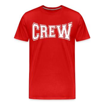 Crew - Männer Premium Bio T-Shirt - Rot - Vorne - Damien (186cm)