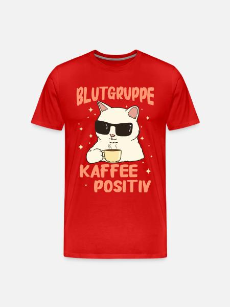 Kaffee Coffee Kaffeetrinker Kaffeeliebhaber - Männer Premium Bio T-Shirt - Rot