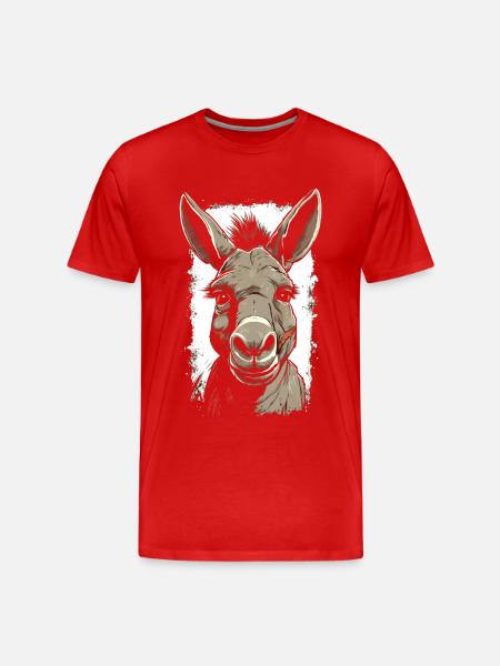 Âne âne mulet mulet mulet - T-shirt bio Premium Homme - rouge